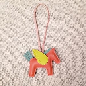 Orange Winged Horse-Shaped Bag Charm